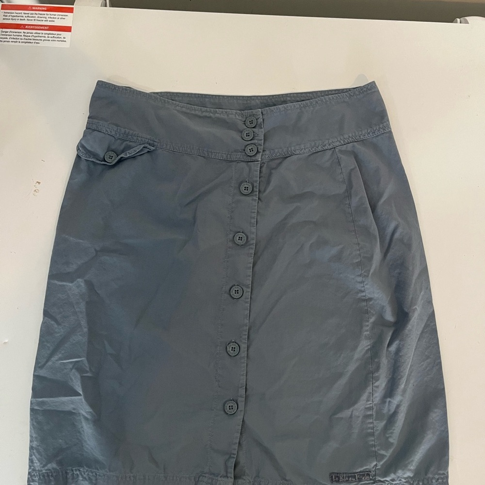 Elegant Blue Button-Down Pencil Skirt